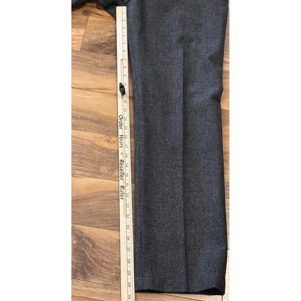Banana Republic Mens 33x30.5 Gavin Black White Check Lined Pants Wool Blend
